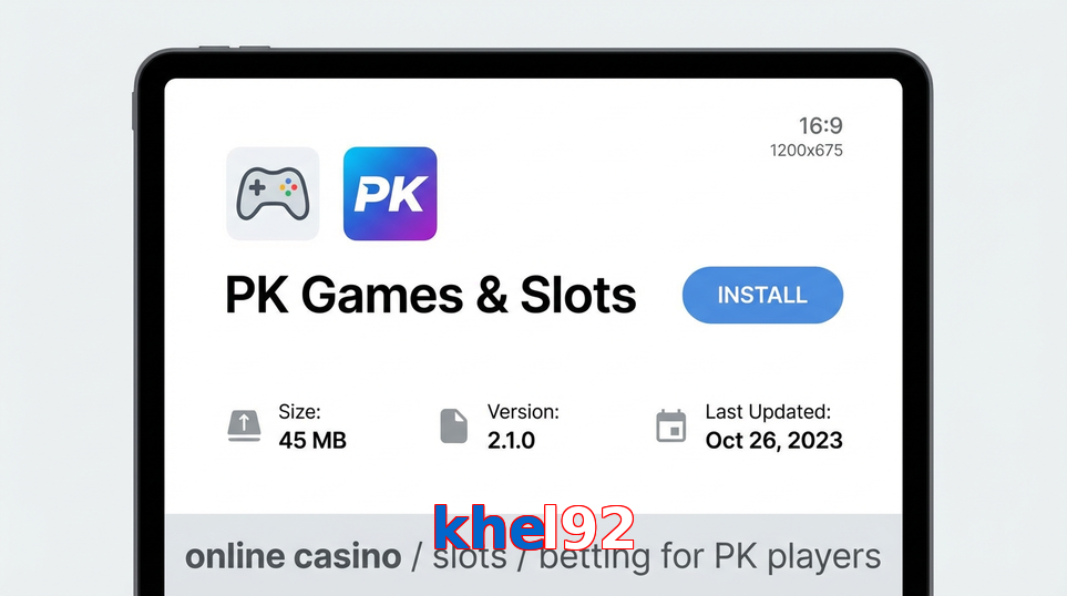 Game list for Khel92 gameapk section