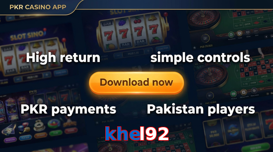 Main screen of Khel92 gamedownload page for PK players
